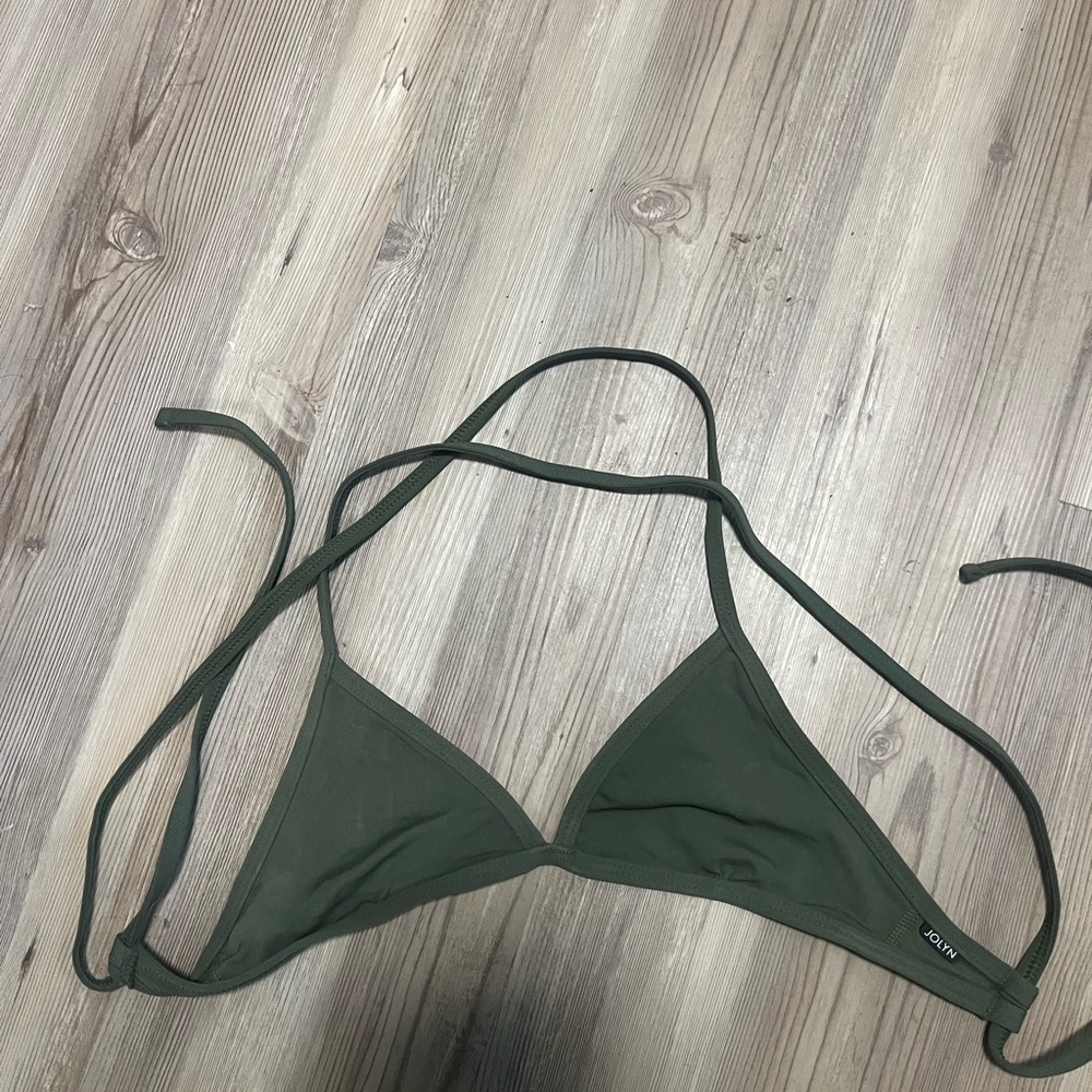 Olive Green Triangle Bikini Top